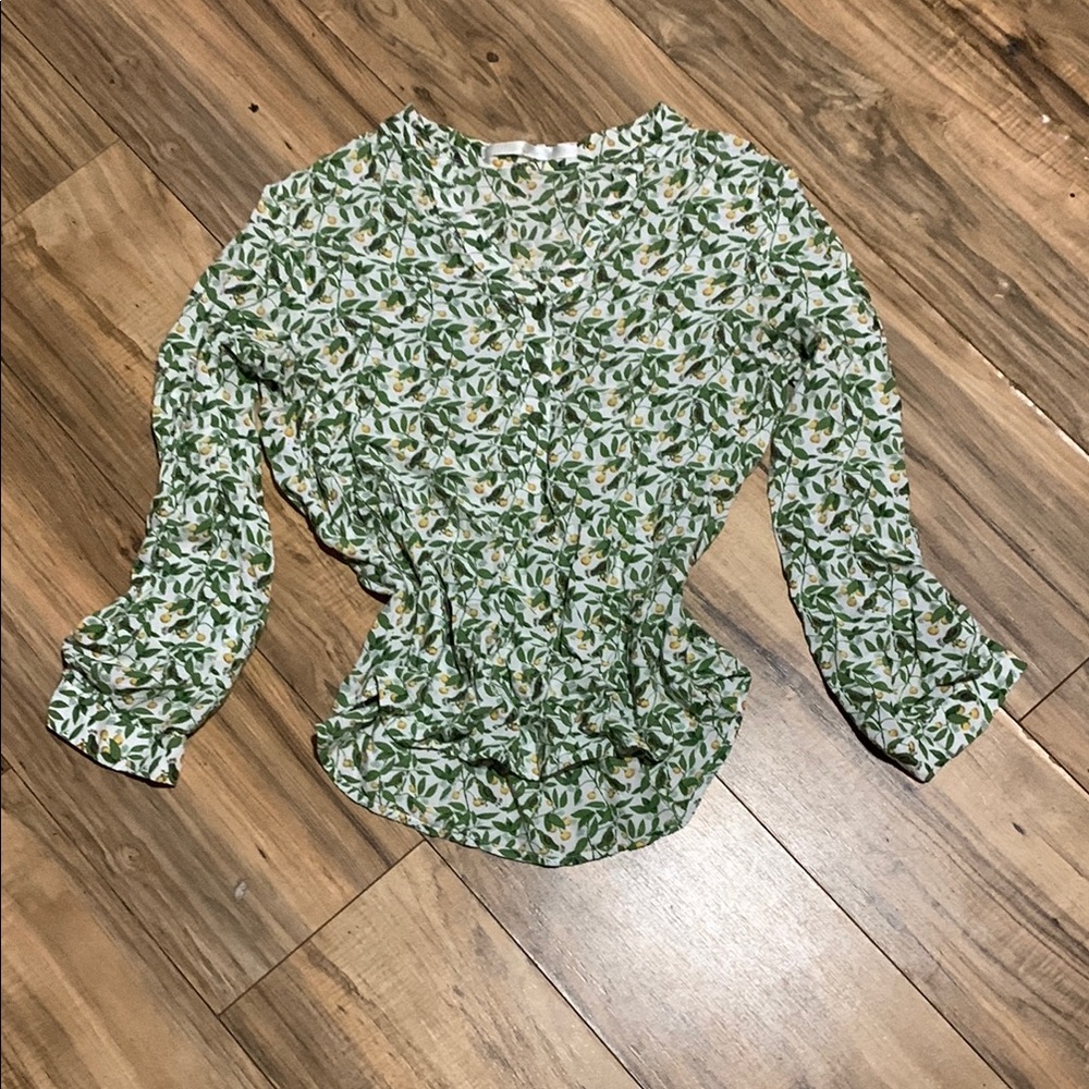 Floral Green Women's Top